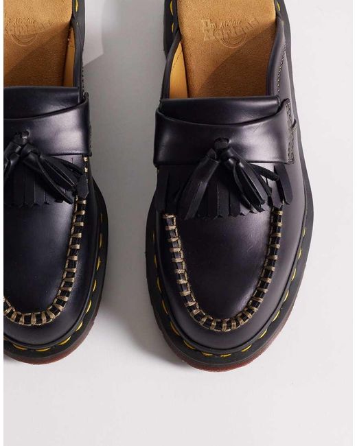 Dr. Martens Black Adrian Tassel Mule