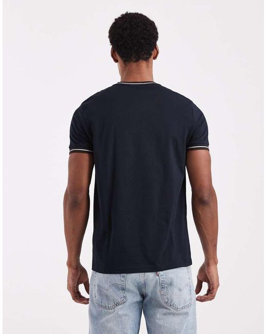 Fred Perry Blue Twin Tipped T-shirt for men