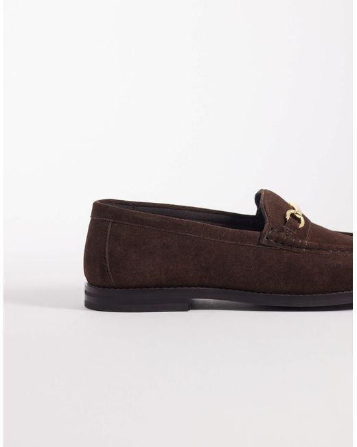 ASOS Brown Penny Snaffle Loafer for men