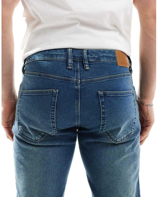 French Connection Blue French Connection Tapered Jeans for men