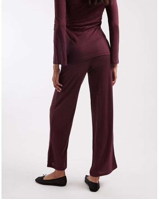 Mama.licious Red Mamalicious Maternity Soft Straight Leg Jersey Trouser Co-ord