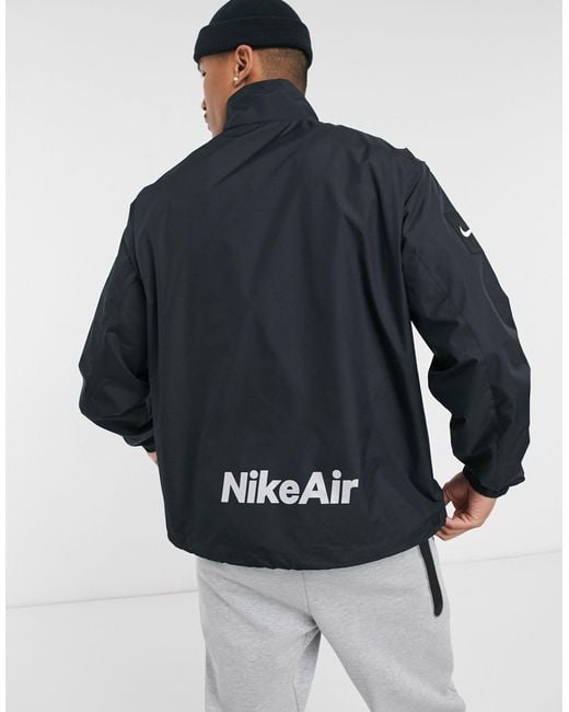 Nike Air Woven Overhead Windbreaker Jacket in Black for Men Lyst