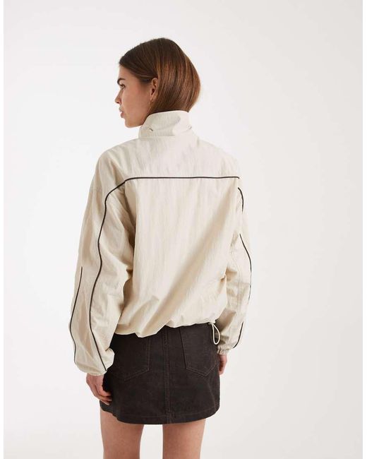 ASOS Natural Oversized Track Jacket