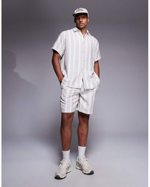 ADPT Gray Oversized Texture Shirt for men