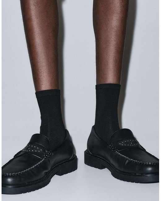 Pull&Bear Black Pack Of 4 Fine Socks for men