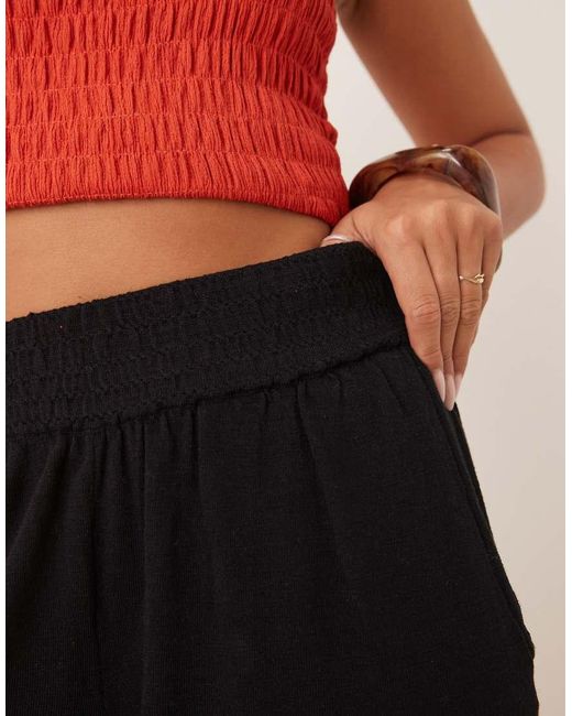 Mango Black Knitted Elasticated Waist Trouser
