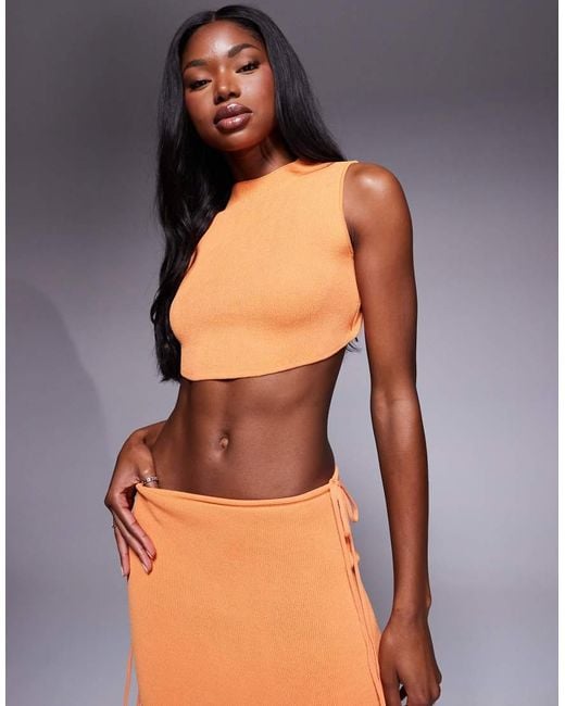 Wanderdoll Blue Sienna Fine Knit High Neck Open Button Back Detail Top Co-ord