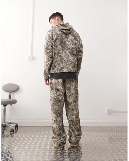Collusion Natural Tree Camo baggy jogger Co-ord for men