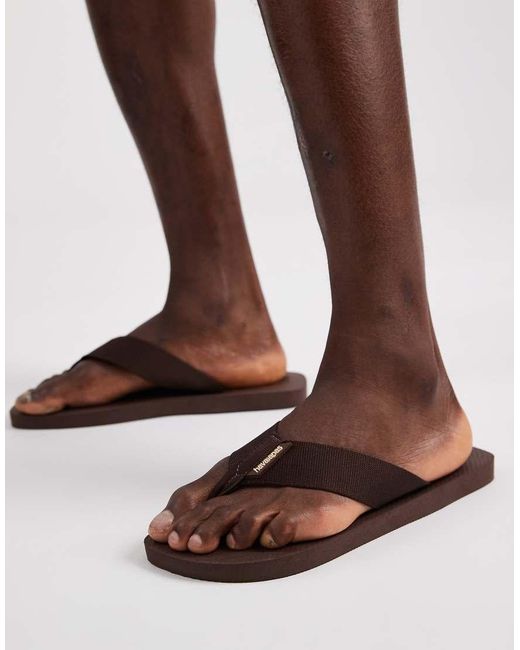 Havaianas Brown Urban Basic Flip Flops for men
