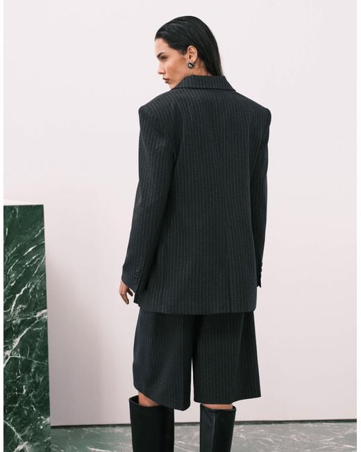 ASOS Multicolor Longline Bold Shoulder Blazer