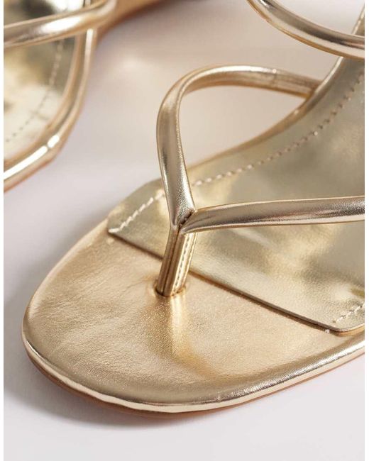 SIMMI Natural Simmi London Tara Wedge Toe Thong Sandals