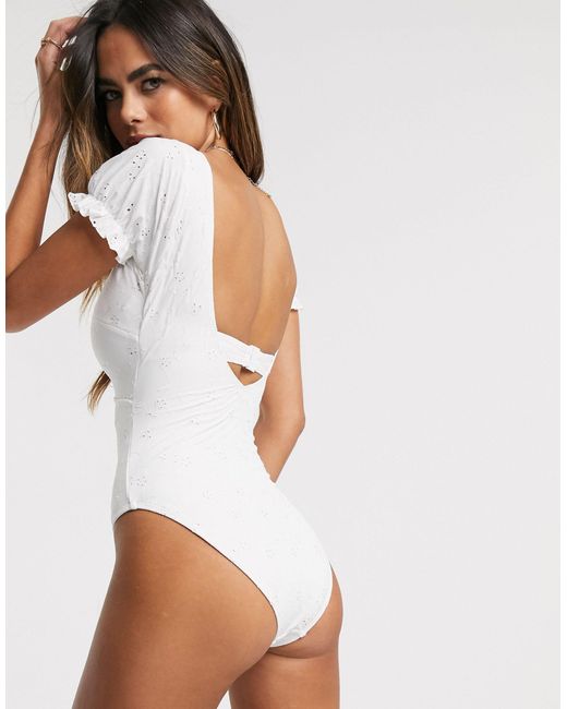 white fuller bust swimsuit