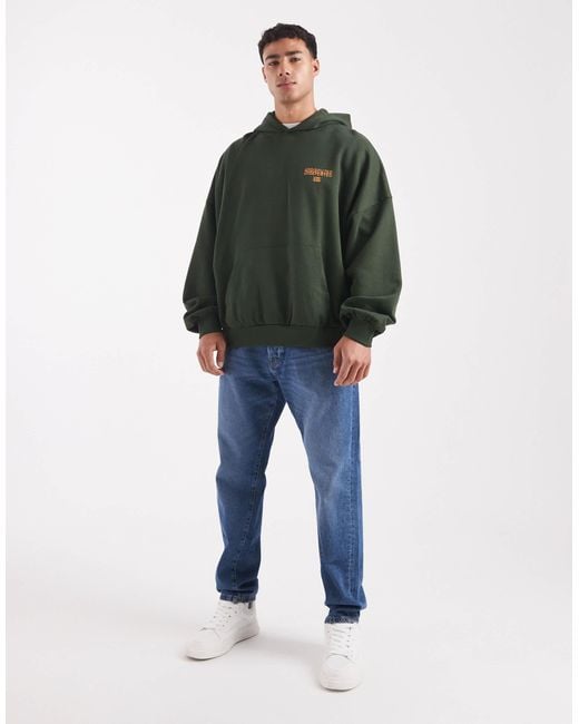 ASOS Gray Extreme Oversized Hoodie With Bubble Print for men