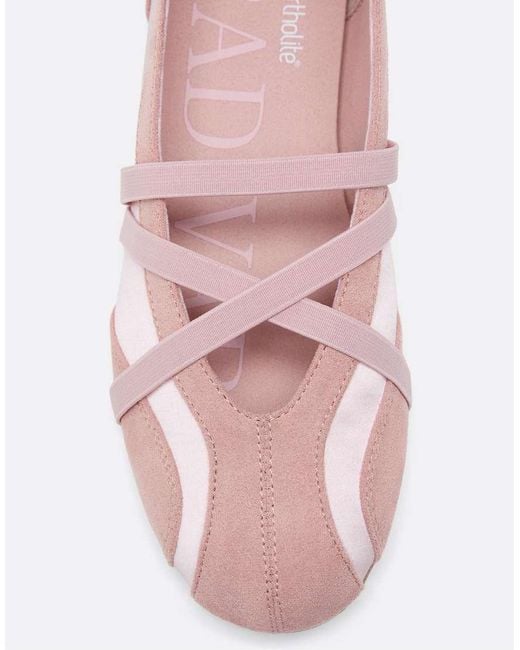 Stradivarius Pink Crossover Strap Sneakerinas