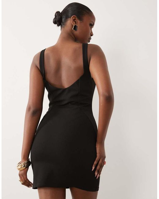 ASOS Natural Sweetheart Crepe Mini Dress