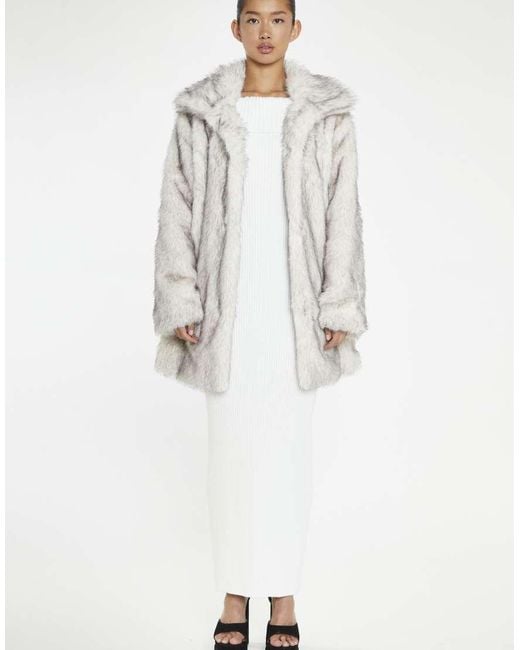 Glamorous White Faux Fur Coat