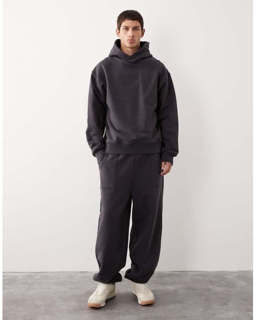 ASOS COLLECTIVE Blue Oversized Super Heavyweight Hoodie for men
