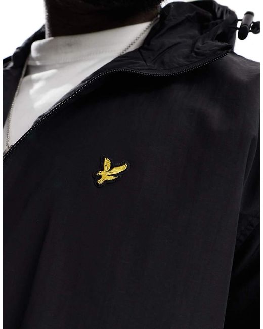 Lyle & Scott Black Plus Zip Through Hooded Jacket for men