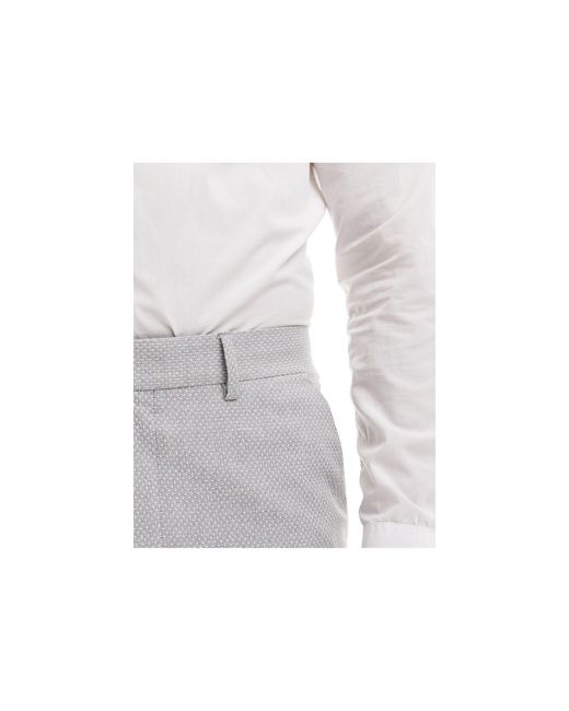 ASOS White Wide Cargo Microtexture Suit Trouser for men