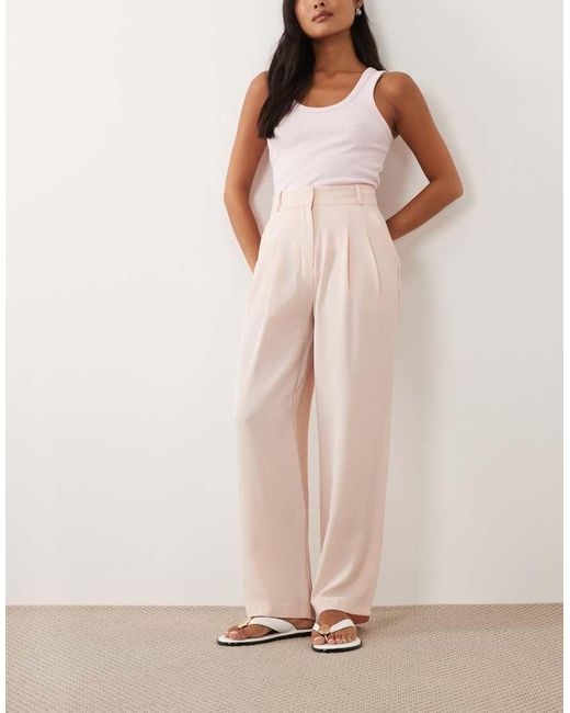 Miss Selfridge Brown Tailored Wide Leg Trouser