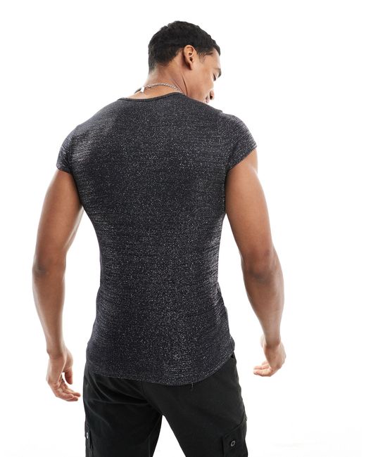 ASOS Black Muscle Fit T-shirt for men