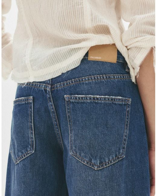 Pull&Bear Blue – weit geschnittene jeans