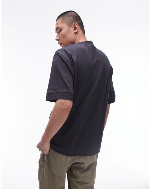 Topman Blue Premium Oversized Fit T-shirt for men