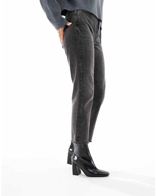New Look Black Heeled Square Toe Boot