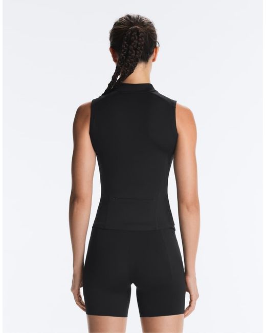 Oysho Black Sleeveless Zip T-shirt