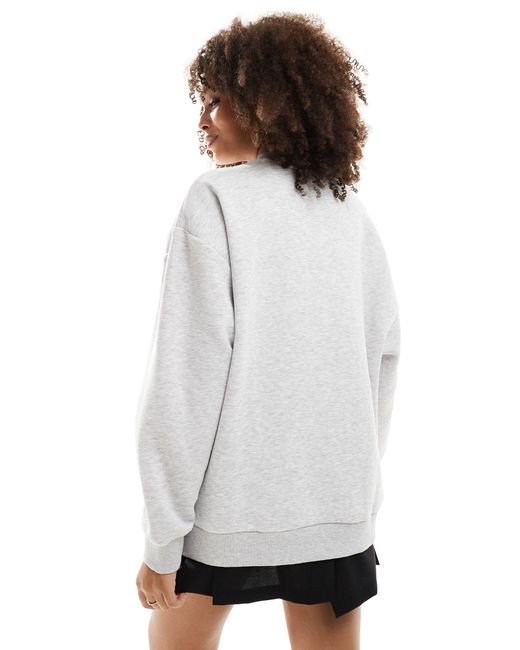 ASOS White Oversized Sweat With Mickey Licence Graphic