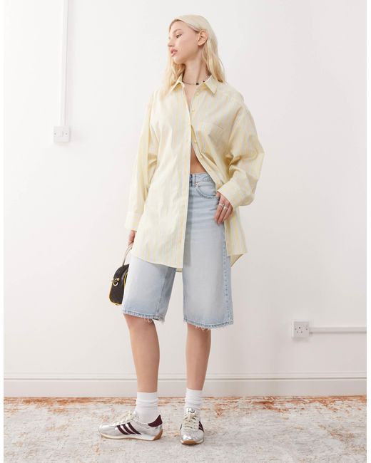 Collusion Natural – oversize-hemd aus popeline