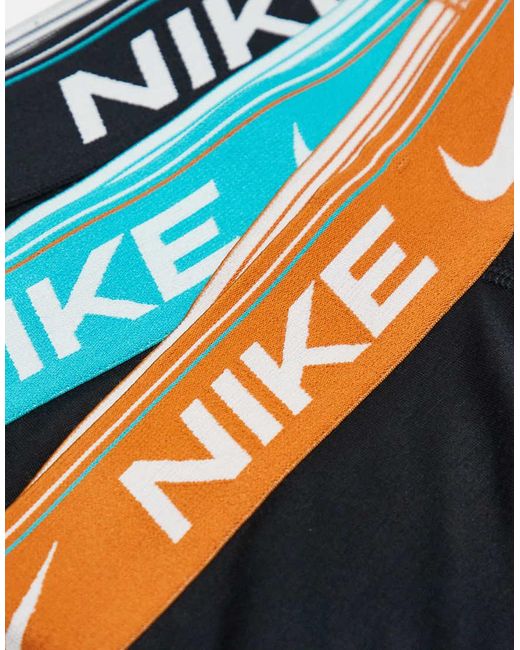 Nike Blue Dri-fit Ultra Comfort 3 Pack Boxer Briefs for men