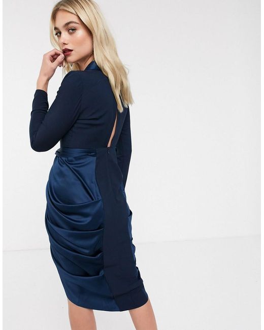 tuxedo midi dress
