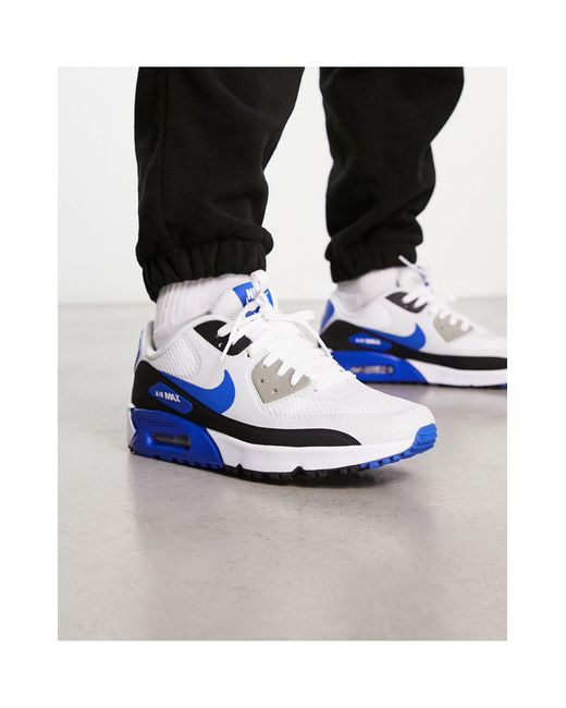 Air max 90 - sneakers bianche e blu da Uomo di Nike in Nero | Lyst