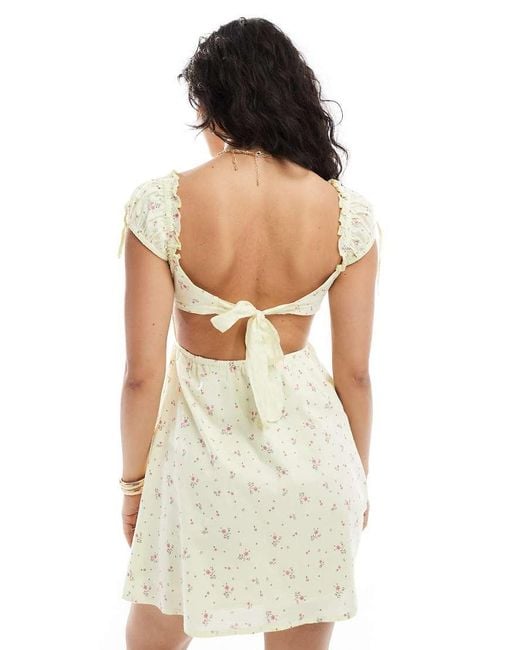 New Look White Milkmaid Mini Dress