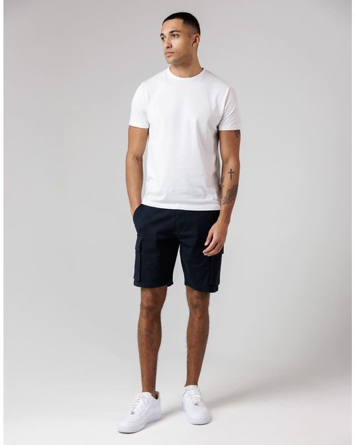 French Connection Blue 2 Pack Cotton Cargo Shorts for men