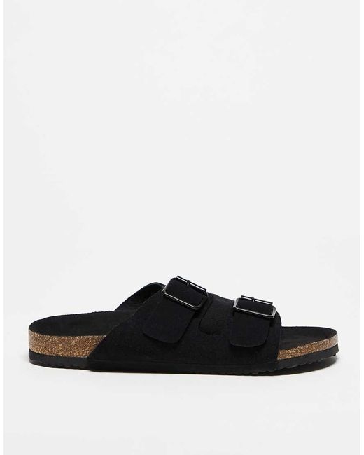 ASOS Black Two Strap Sandals for men