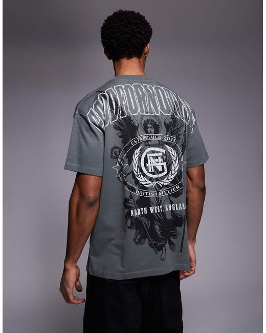 Good For Nothing Gray Oversized T-shirt for men