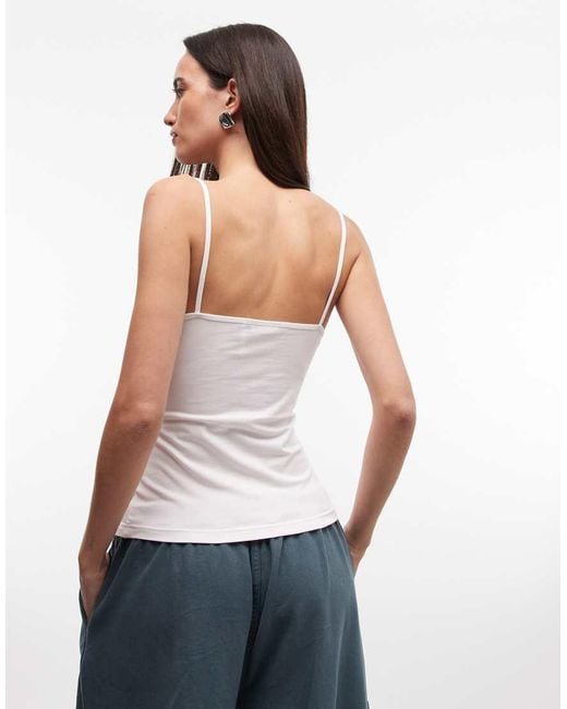 Monki White Straight Strap Vest