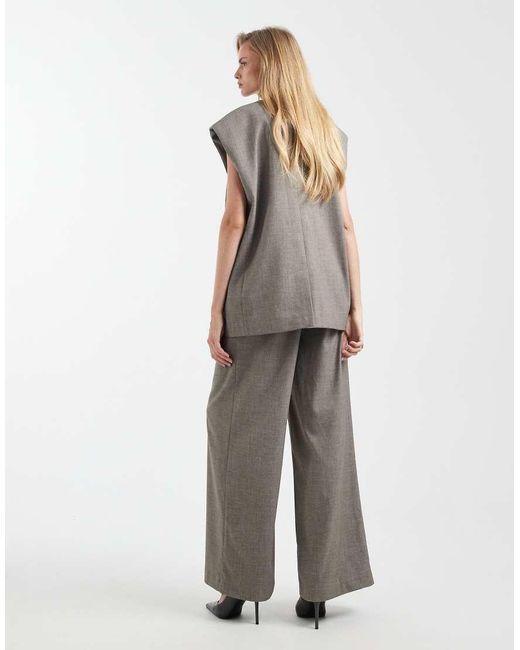 ASOS White Tailored Low Rise Wide Leg Pants