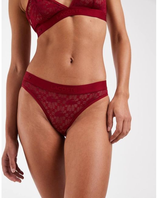 Lacoste Red Lace Brief