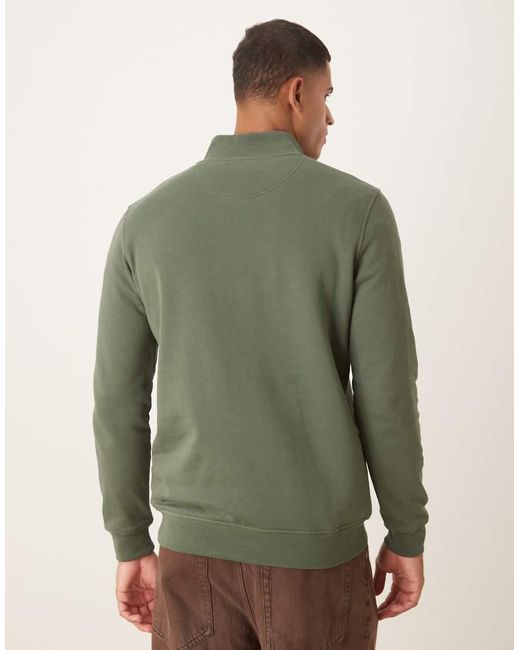 Barbour Green Cotes Half Zip Sweatshirt for men