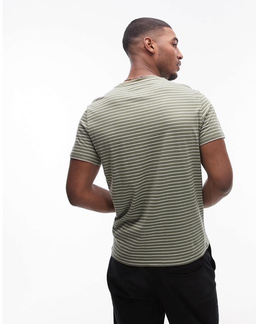 T-shirt ajusté à rayures - /blanc cassé Tommy Hilfiger pour homme en coloris Gray