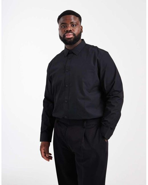 ASOS Blue Regular Fit Smart Poplin Shirt for men