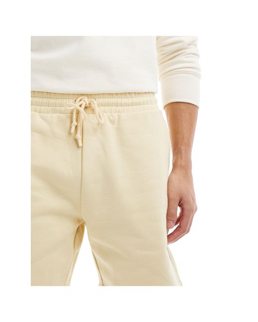 ASOS – oversize-shorts aus schwerem material in Natural für Herren