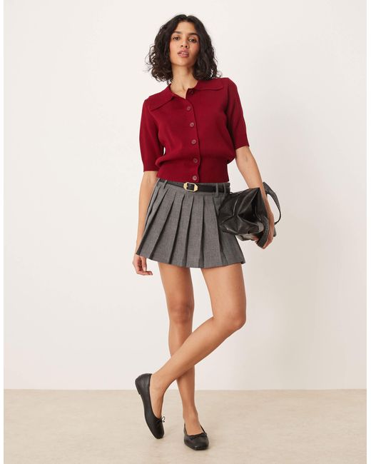 Gilet structuré en maille avec col polo ASOS en coloris Red
