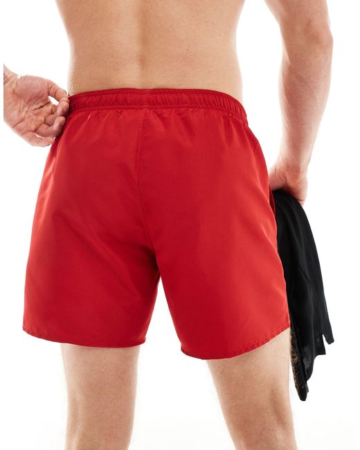 Armani - pantaloncini da bagno rossi con logo oro di EA7 in Red da Uomo