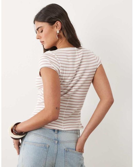 Free People Multicolor Most Wanted Ribbed Button Down Top