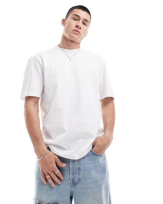 River Island White Short Sleeve Studio T-shirt for men