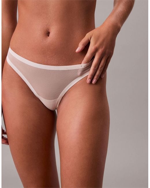 Calvin Klein White Shapewear Mesh Thong
